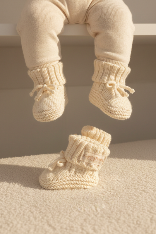 New born knitted booties