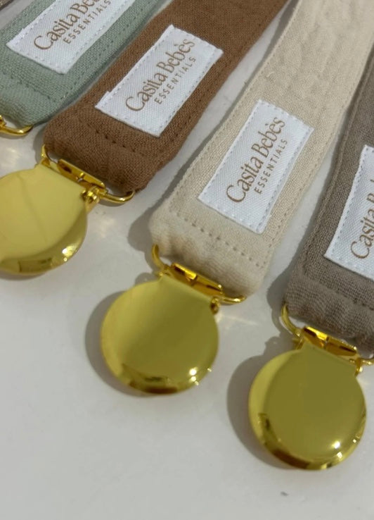 Baby dummy holder gold clip Boxing Day sale 