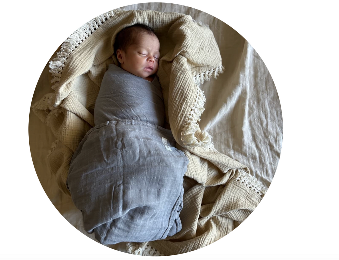 Baby Boy Swaddle Casita Bebes Dusty Blue