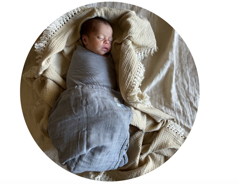 Baby Boy Swaddle Casita Bebes Dusty Blue
