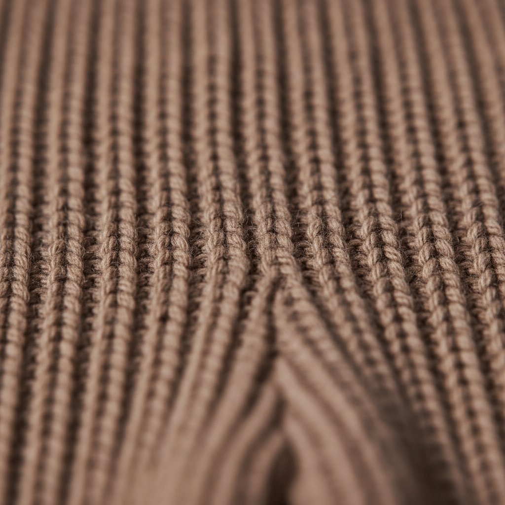 Soft ribbed knit fabric for organic baby clothing and heirloom blankets