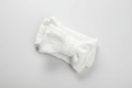 Soft white organic baby blanket with textured weave, perfect for newborns and gentle everyday use.