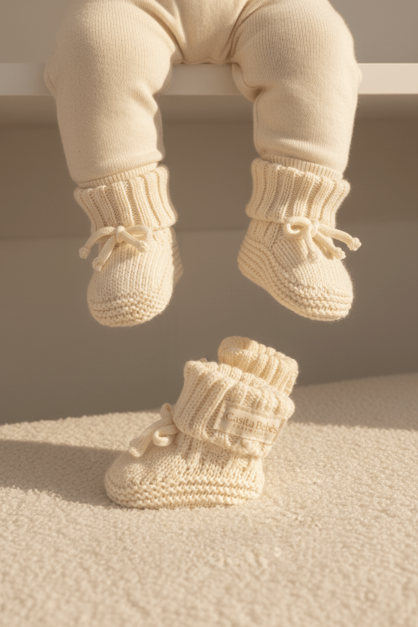 Newborn_Essentials_knitted_bootie - Casita Bebès