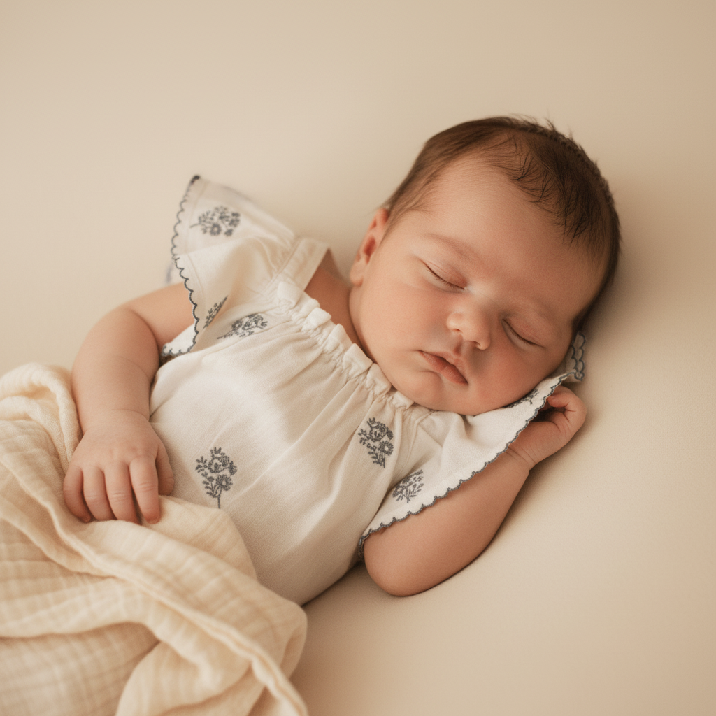 Organic cotton newborn special occasion outfit brand casita bebes 