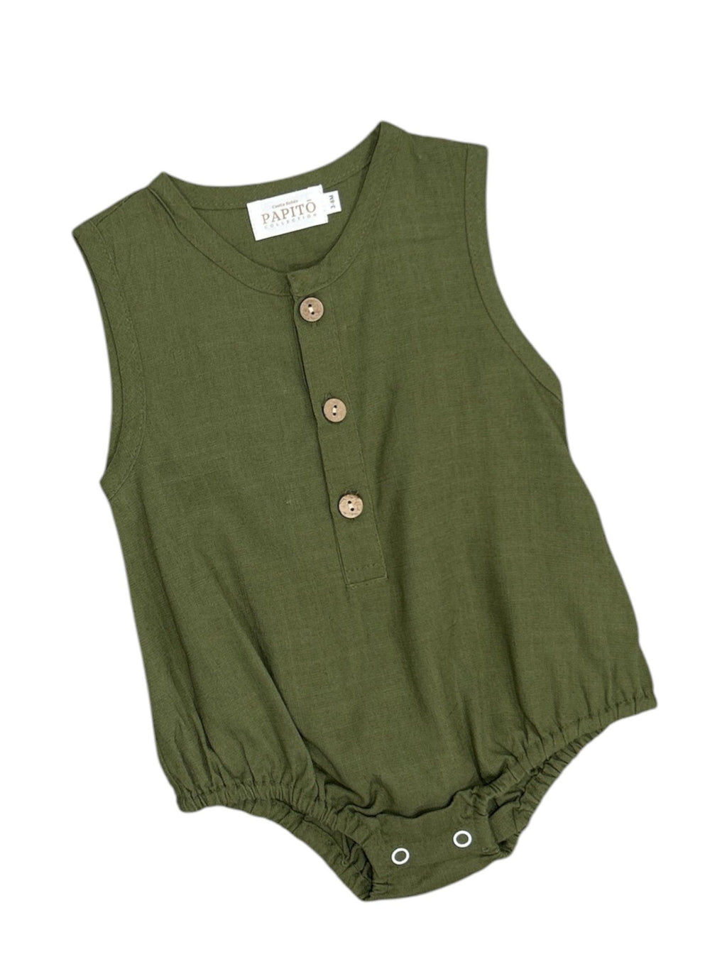 Papito_Linen_Romper - Casita Bebès